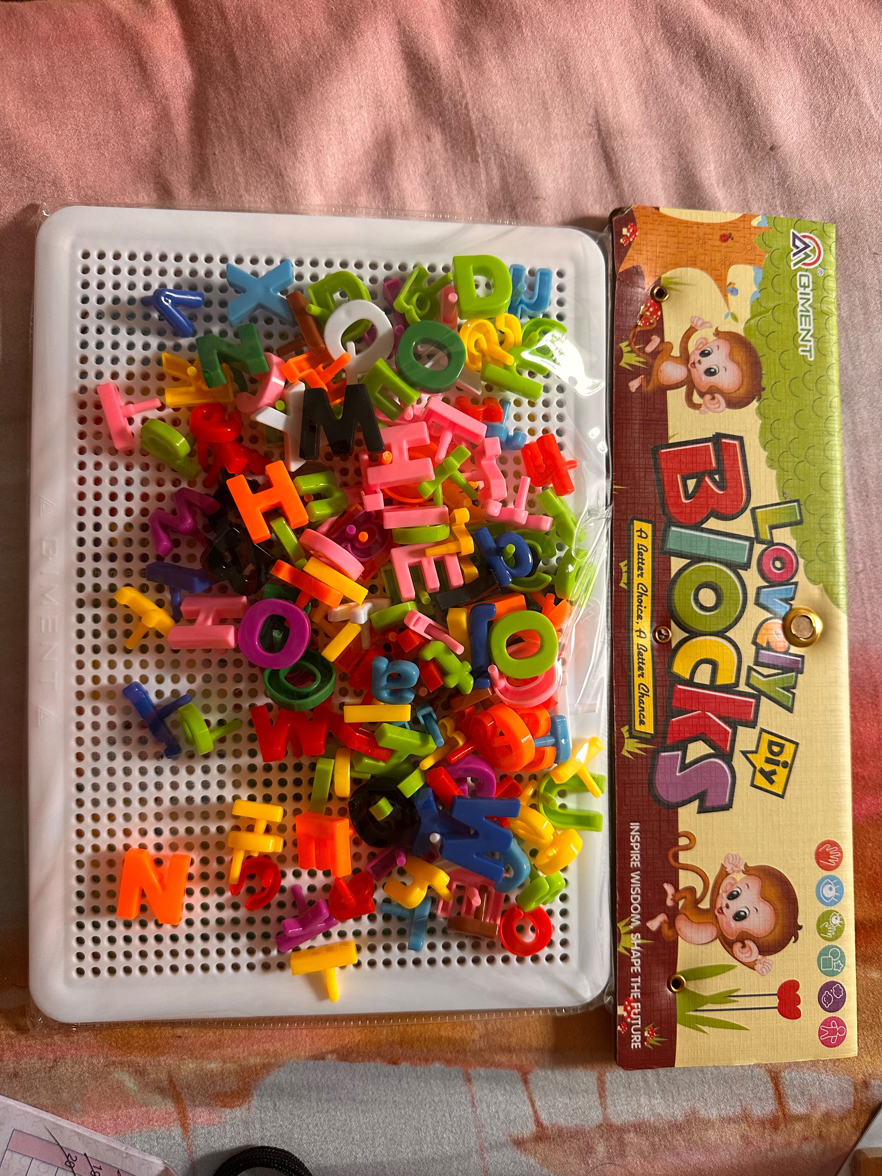 Alphabet Building Blocks Learning Board