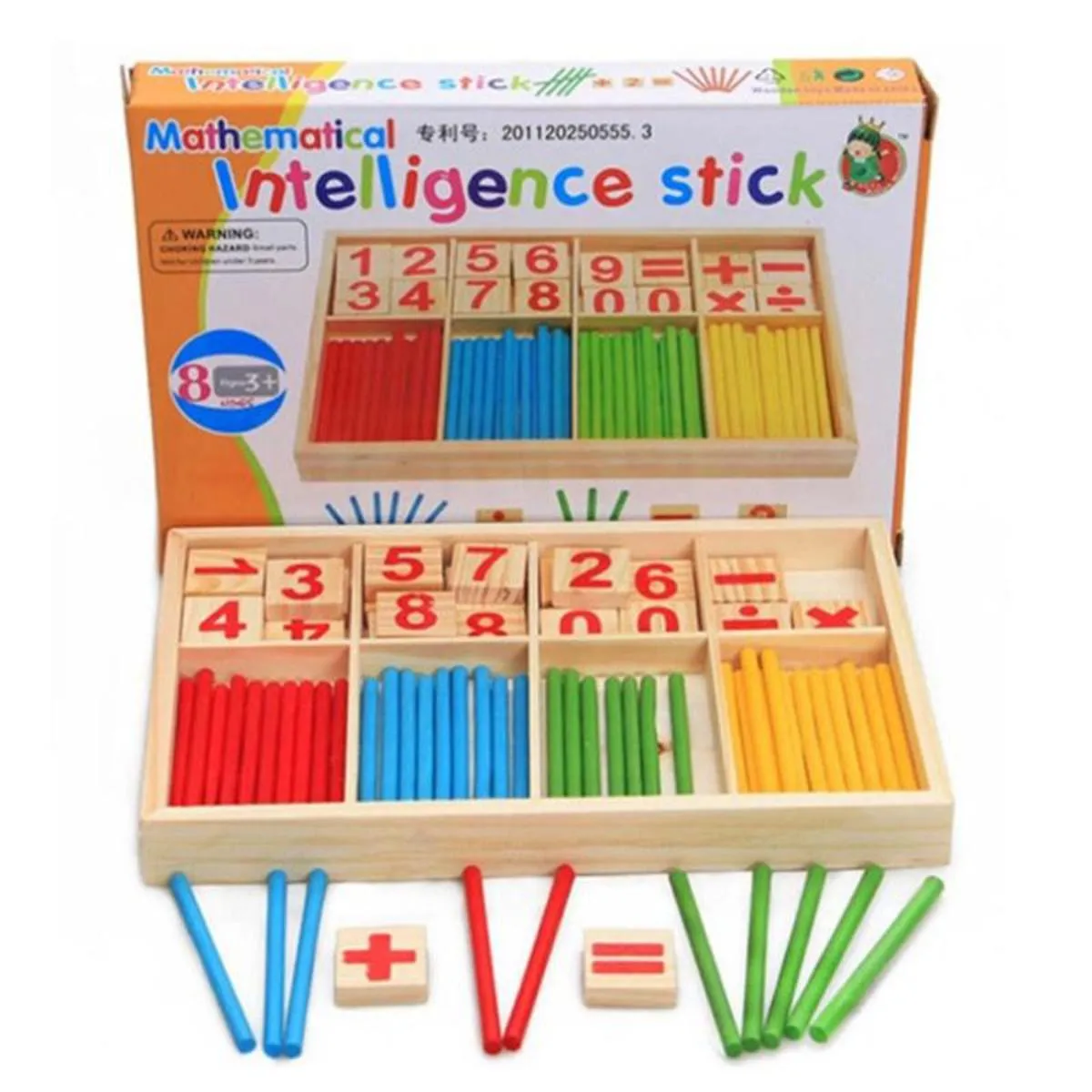 Wooden Mathematical Intelligence Stick Counting Set for Kids